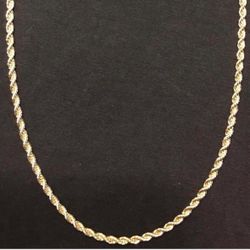 14k Gold Layered Rope Chain And Bracelet Set