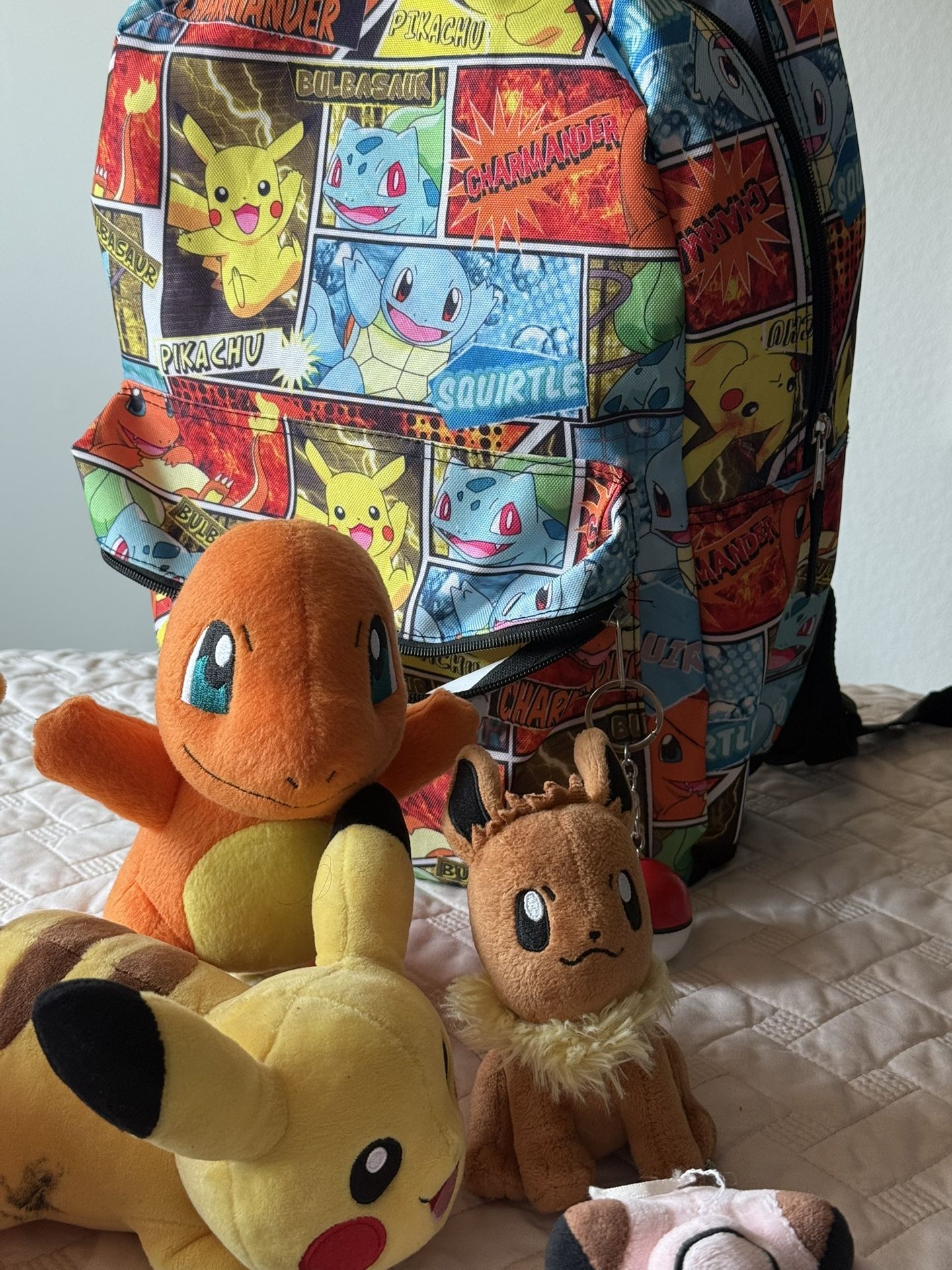 Pokemon Backpack Plushies And Wallet
