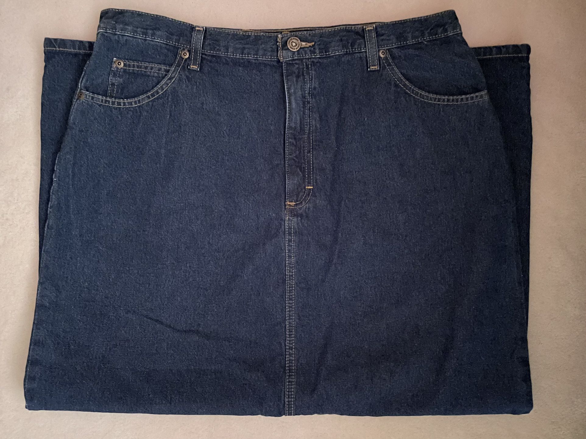 Liz Claiborne Dark Wash Maxi Jean Skirt, Size 16