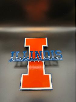 U of I Illinois Metal Sign - NEW