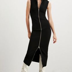 Zara black Midi Dress 