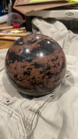 Polished  Rhodonite Crystal Sphere