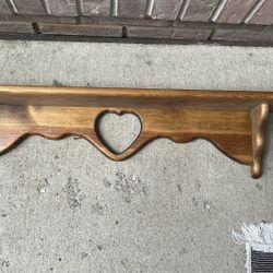 Wood Heart Shelf