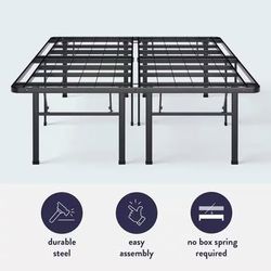 Zinus Split Queen Folding Smartbase Bed Foundation | 18" High | Room Underneath for Storage