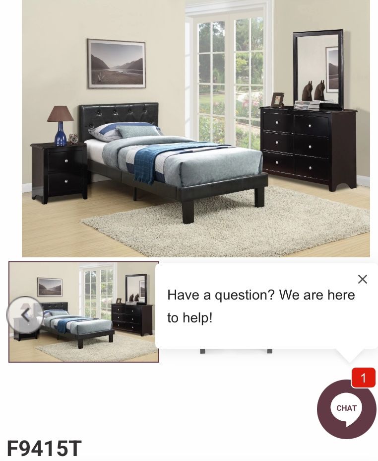 Cama Chica Individual. Con Colchon. Twin New Bed With Mattress.