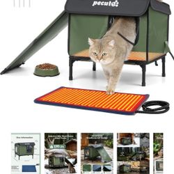 Pecute Heated Cat House For Outside 
