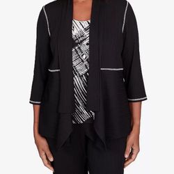 2-in-one Top And Black Slacks Women’s Size 14 Petite 