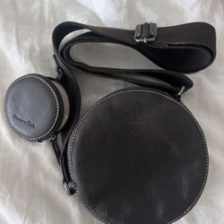 Massimo Dutti Leather Crossbody Purse