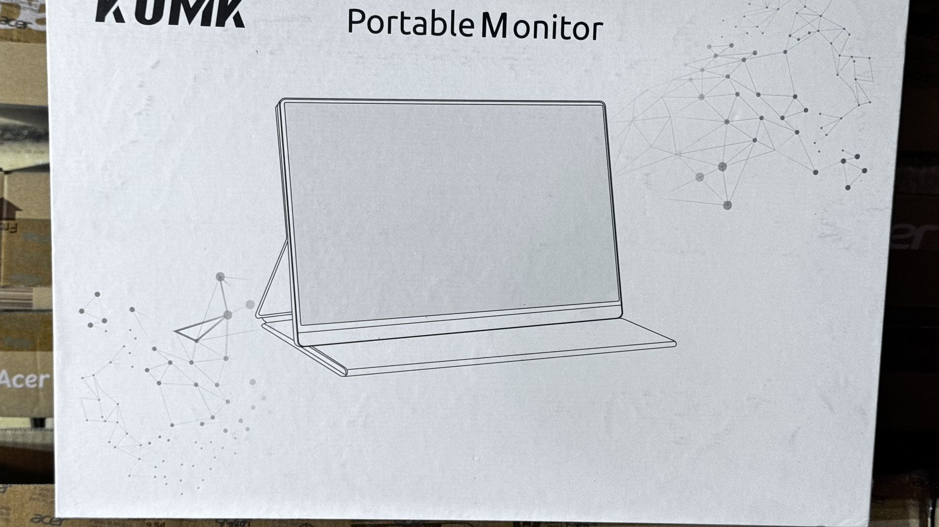 KUMK Portable Monitor 17" 1200P 16:10 FHD HDR IPS Second Monitor 