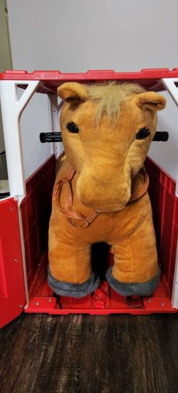Stable Buddies Horse Plush Rode-on With Play Stable