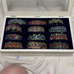 Willabee and Ward Sparkling Seasons Crystal Bracelets with Display Case