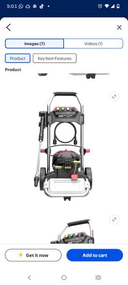 Electric Pressure Washer 2000 PSI 1.2 GPM