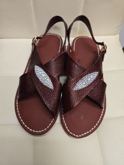 Huarache mexicano cruzado de imitacion de mantaraya