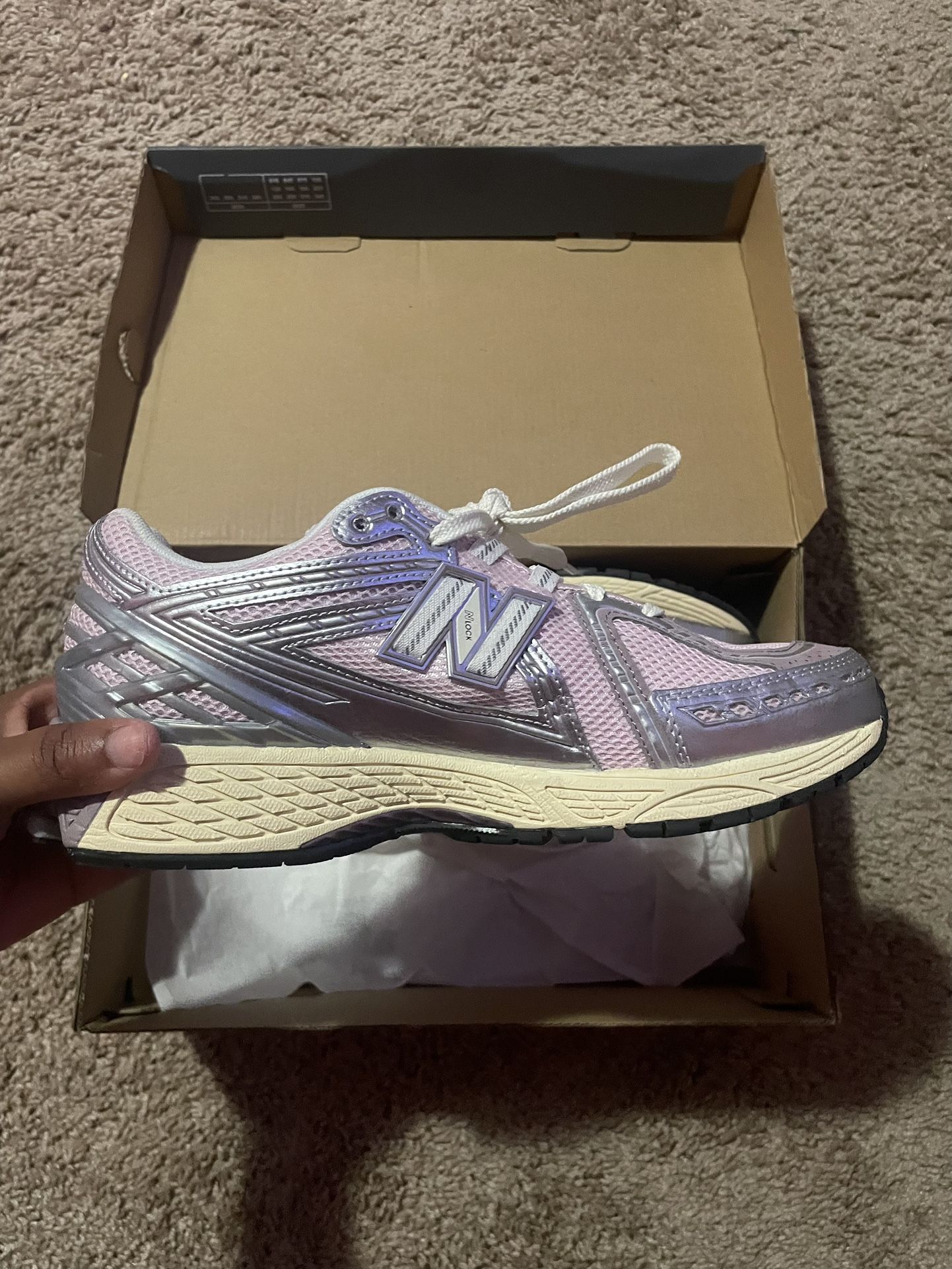 Purple and White Brand New New Balance 740