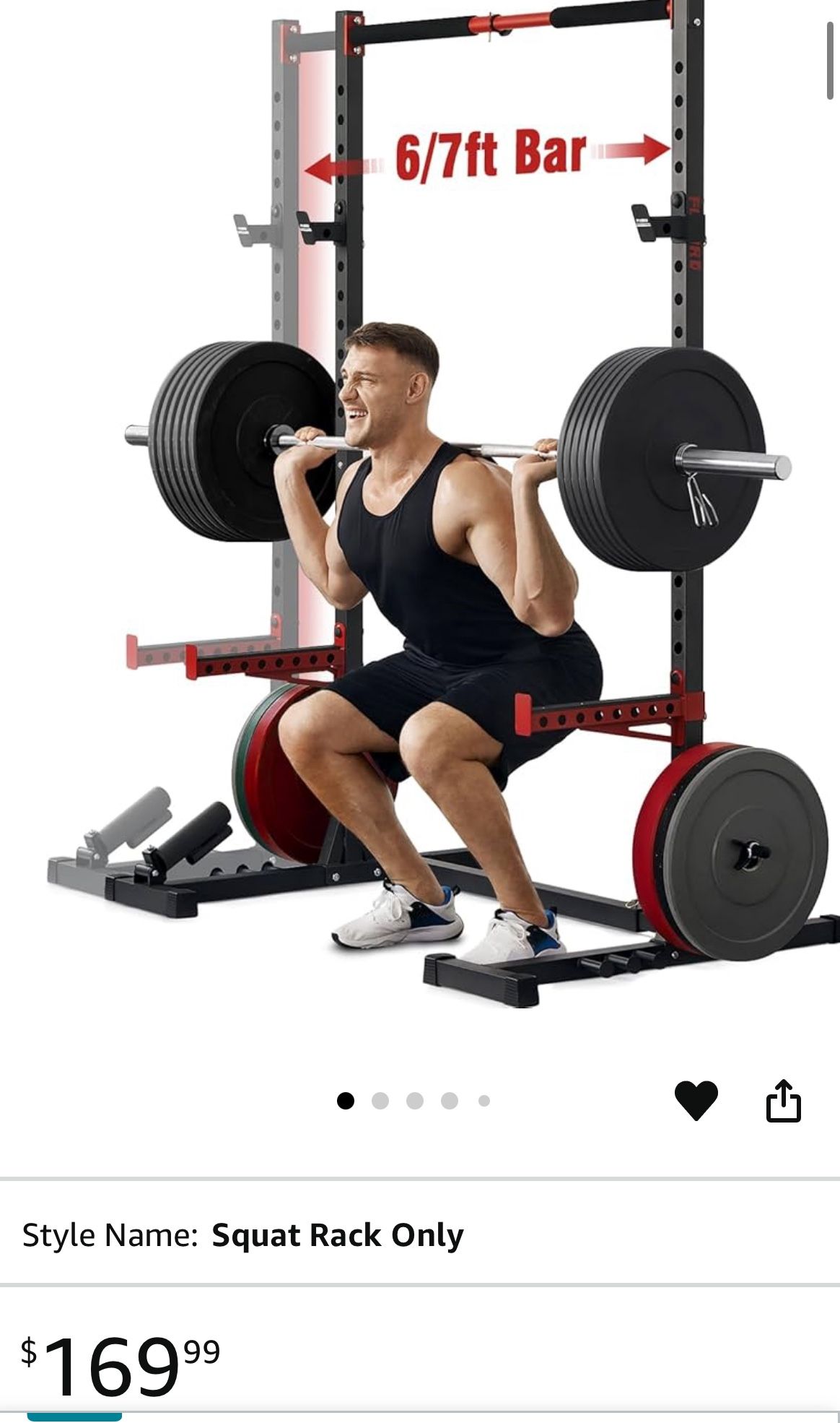 Flybird Squat Rack only(weights Barbell Not Included)