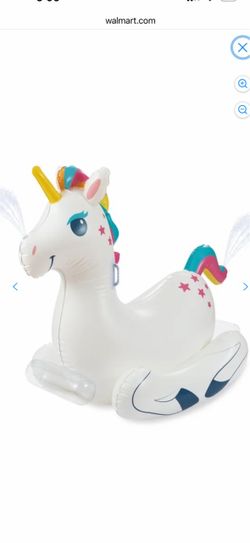 Play Day Rock-N-Spray Unicorn Sprinkler 56”x33”x49”-NEW!