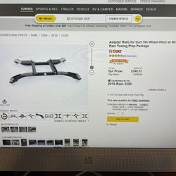 Ram OEM Fifth Wheel Hitch Adapter Rails 