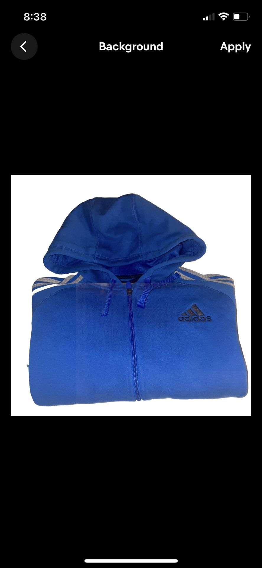 Adidas Hoodie Men Size Small Sky Blue And Grey