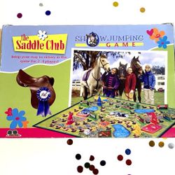Vintage The Saddle Club Cross Country Board Child Game Horse Jumping  Game