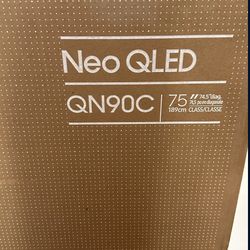 SAMSUNG 75-Inch Class Neo QLED 4K QN90C Series Quantum HDR+, Dolby Atmos, Object Tracking Sound+, Anti-Glare, Gaming Hub, Q-Symphony, Smart TV with Al