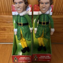 2 New Elf Buddy 15 Phrases Talking Plush 14” Doll Movie Figure Christmas Vintage Toys Bikes Decor Chair Table Lamp Knicks Apple Nintendo Tree Desk 