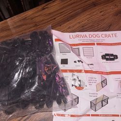 63" L x 35" H Super Large Steel Tube Dog Crate with Mat Base, Heavy Anti-Bite, Dog Crates for Large Dogs, Big Dog Cage, Dog Kennel, Puppy Dog Playpen 