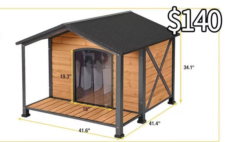 😀 Aivituvin-AIR89-IN Waterproof Insulated Dog House, Liner Inside, Large