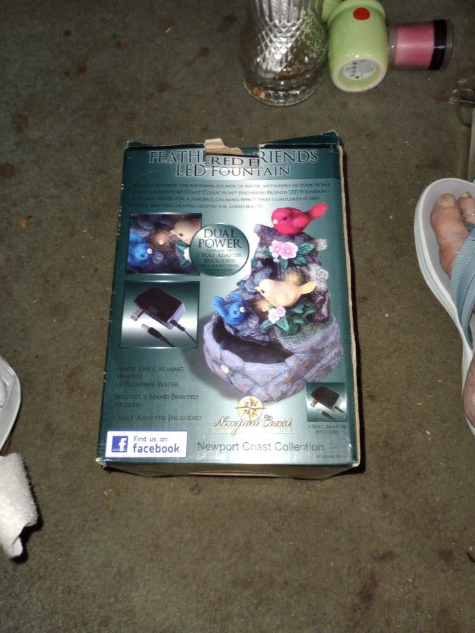 Feather Friends LED Fountain New