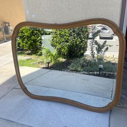 Vintage Style Wood Mirror