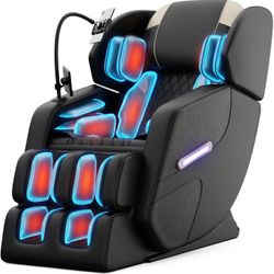 Massage Chair Full Body 2026 Upgraded Zero Gravity Recliner with Heat,8 Fix Points,Bluetooth, Airbag,Touch Screen,Footrest,L-Track Shiatsu Massage Cha