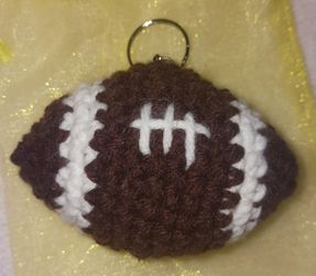 4inch crocheted football Keychain