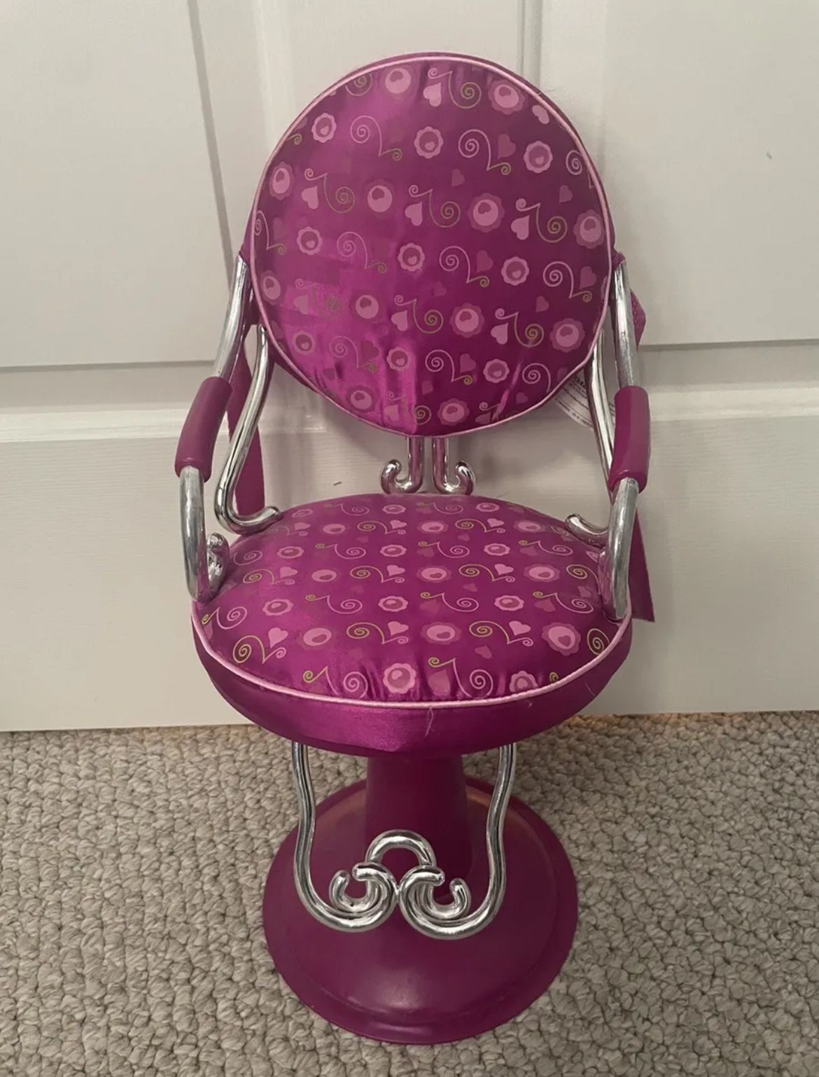 Our Generation by Battat Dark Pink Beauty Salon Chair for 18" American Girl doll