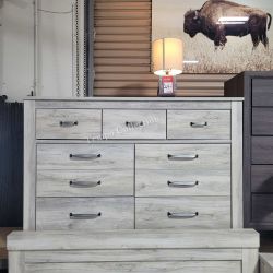 DRESSER, 7 DRAWERS, WHITEWASH, ASSEMBLED FARMHOUSE - [NEW]