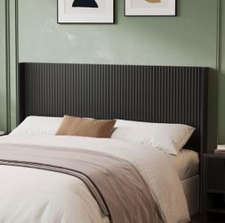 King Size Black Fluted Headboard