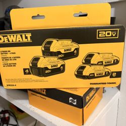 Four Pack Dewalt Batteries