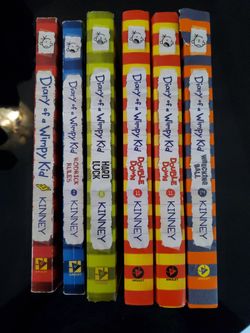 Diary of a Wimpy Kid Books 1, 2, 8, 11, and 14
