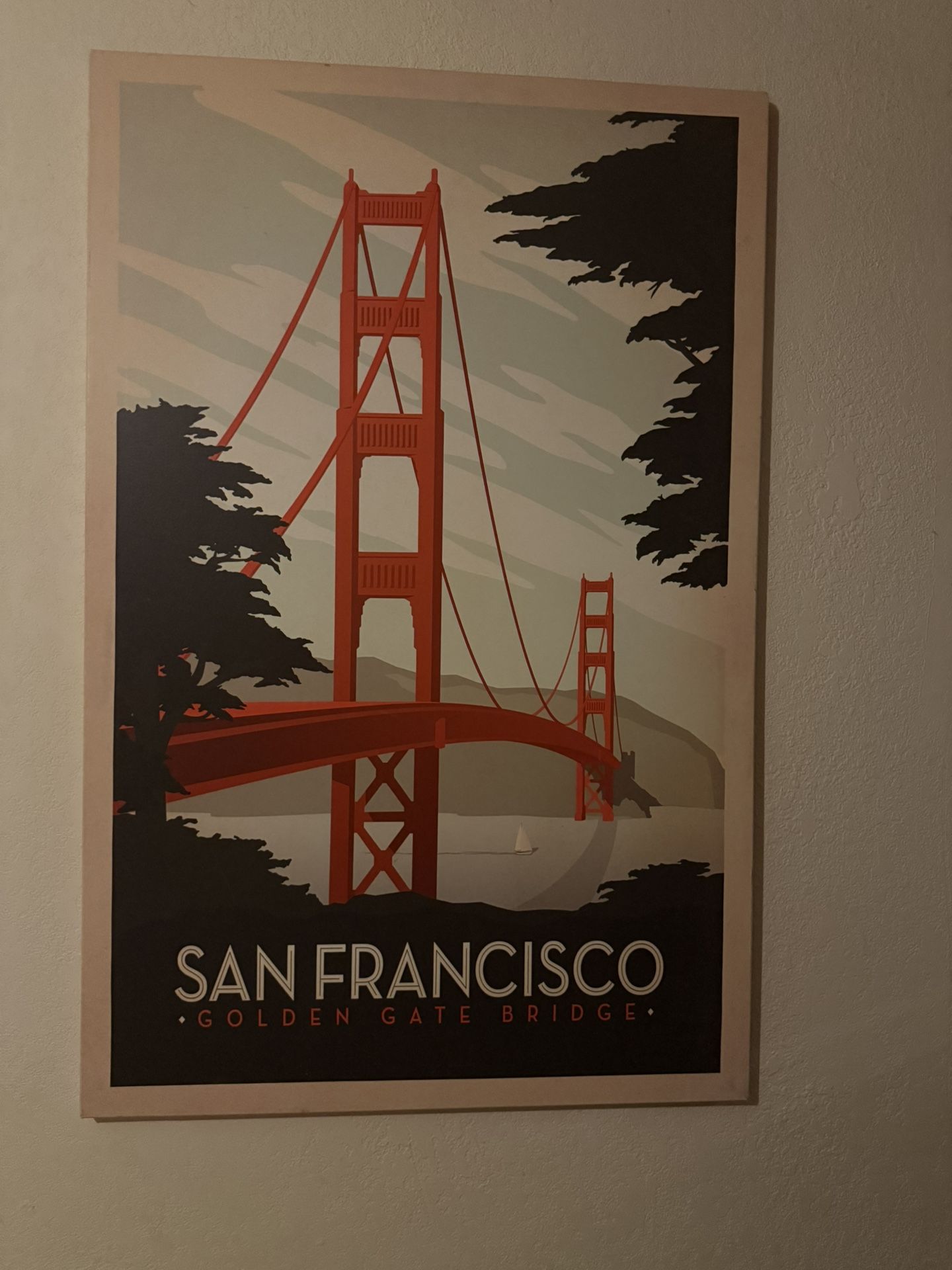 San Francisco-Golden Gate Bridge Art Poster