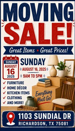 Moving Sale (indoor)
