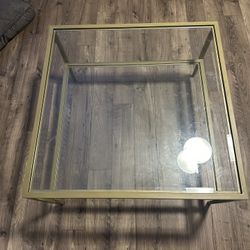 Golden Glass Coffee Table