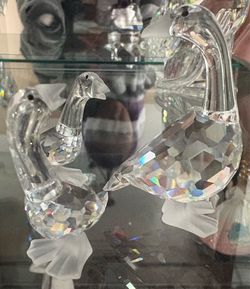 Swarovski geese figurines