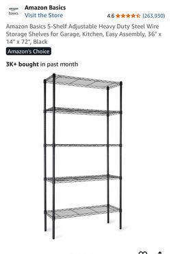 ics 5-Shelf Adjustable Heavy Duty Steel Wire Storage Shelves