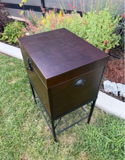 Storage box. File cabinet on metal stand