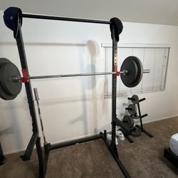 Squat Rack With Weights