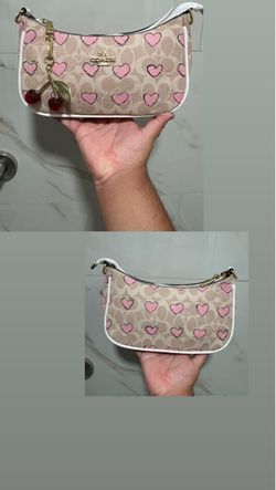 Coach Signature Heart Print Shoulder Bag
