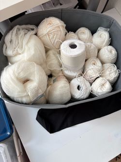 White crochet yarn