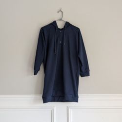 Modaefa Women's Long Sweatshirt Hoodie, Navy Blue