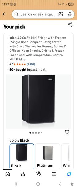 Igloo small fridge. Black.
