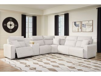 Modmax II Stone 6-Piece Reclining Sectional with Console (Online Special Price)