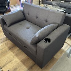 Convertible Sofa Bed With Cup Holder 