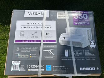 Brand New Vissani 12,000 (DOE) BTU 115-Volt Window Air Conditioner 550 sq. ft. Rooms w/ Remote White